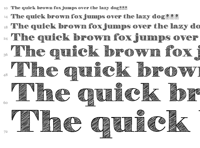 H&B Sketch font waterfall
